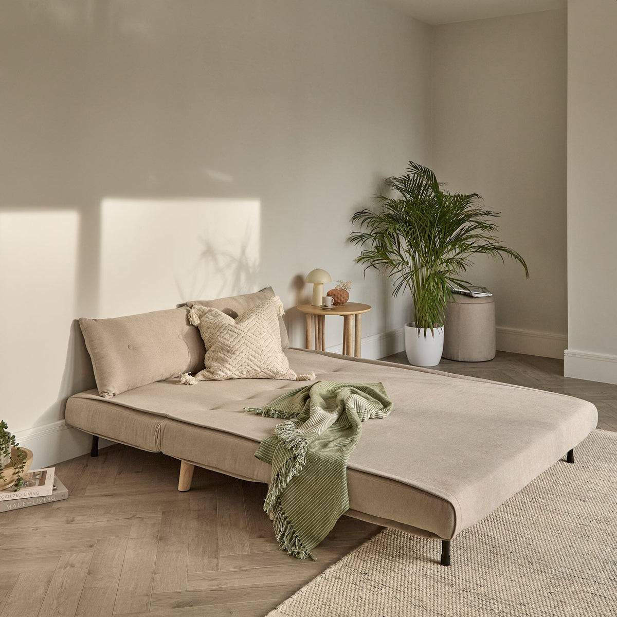 Una Double Sofa Bed, Soft Beige - Laura James