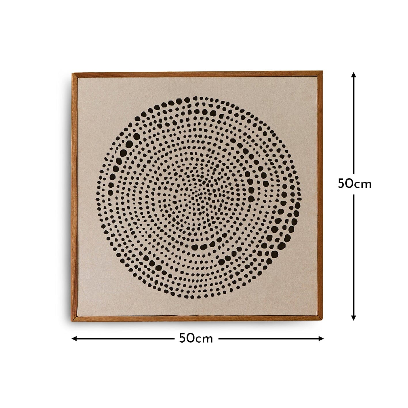 Umari 50x50cm Wall Art - Circle Print on Cotton - II- Laura James