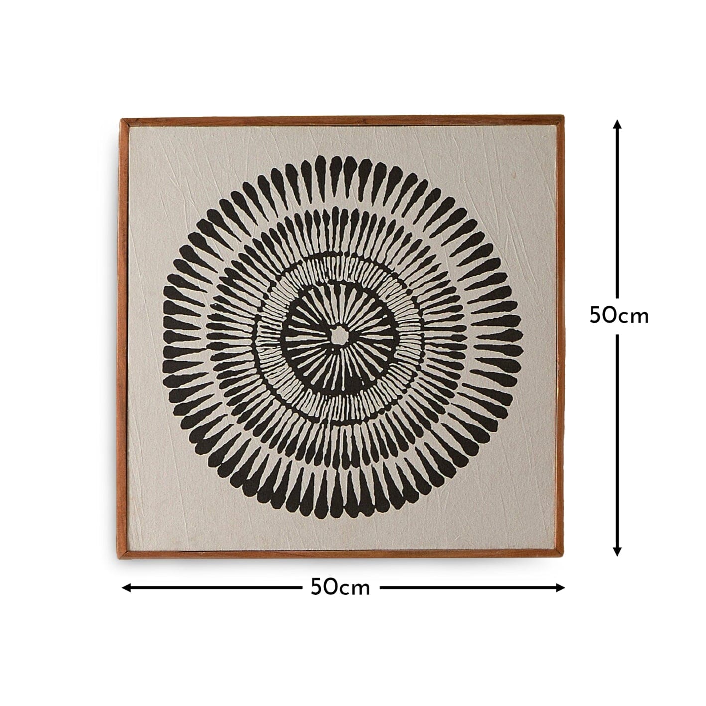 Umari 50x50cm Wall Art - Circle Print on Cotton - III - Laura James