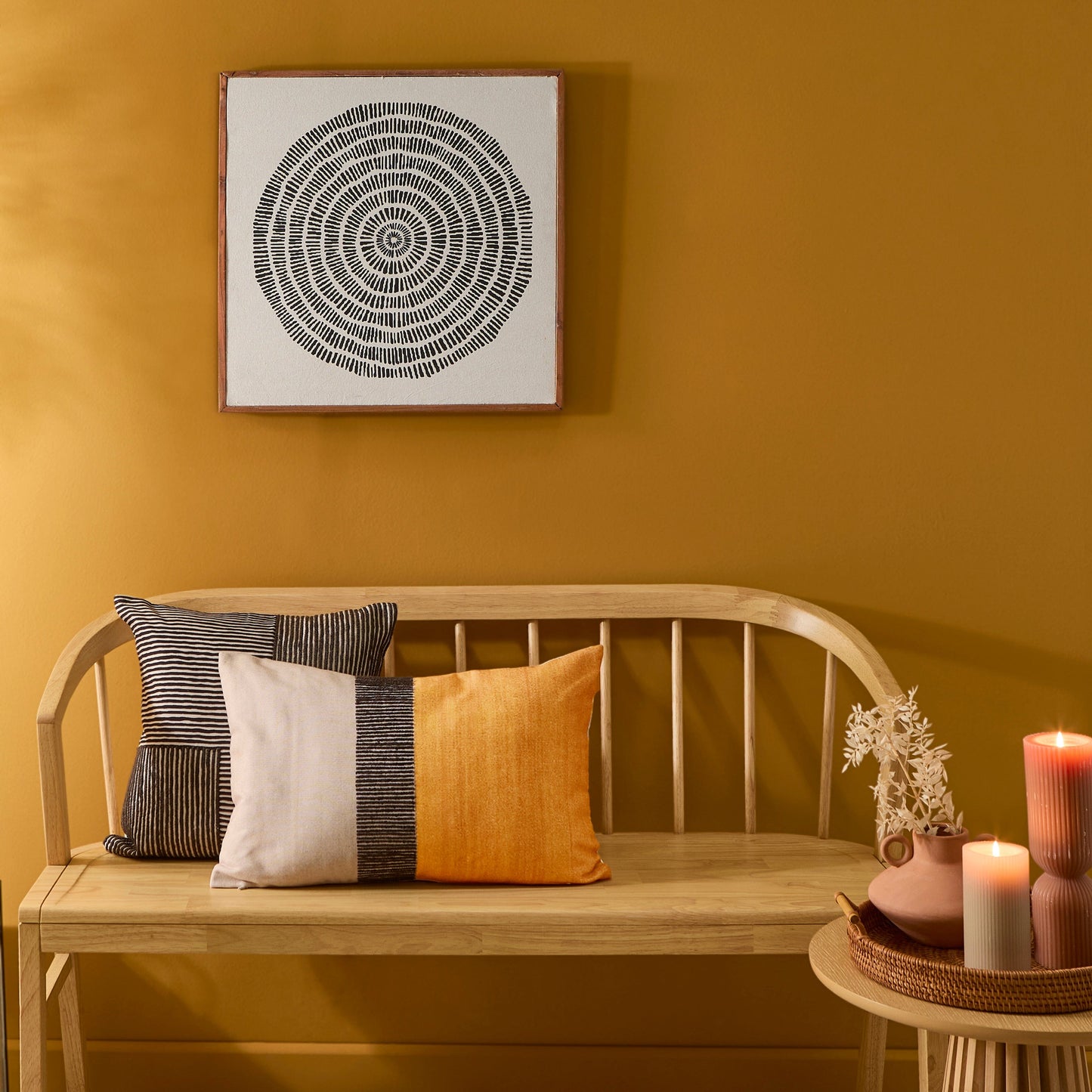 Umari 50x50cm Wall Art - Circle Print on Cotton