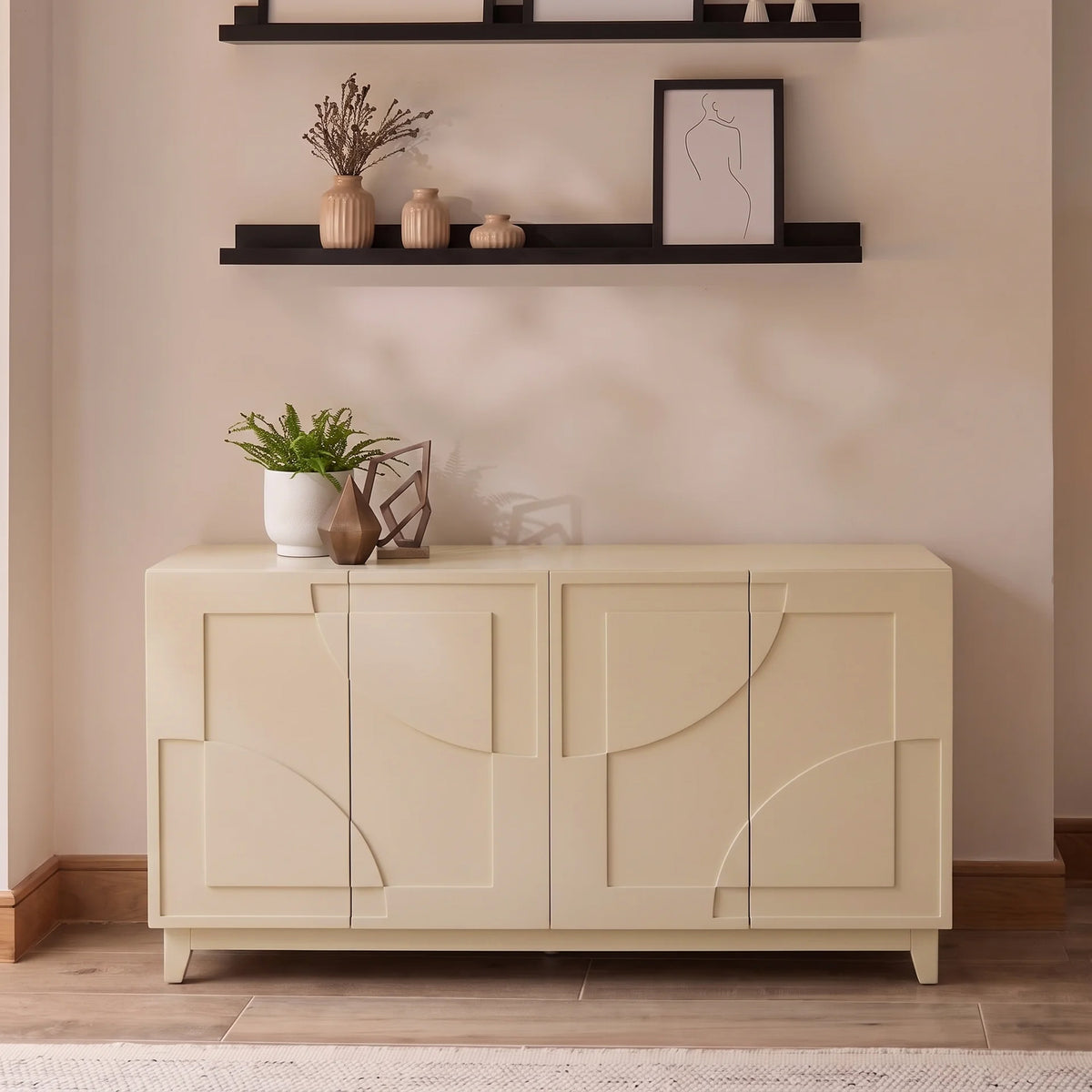 Makani 4 Door Sideboard - Driftwood - Laura James