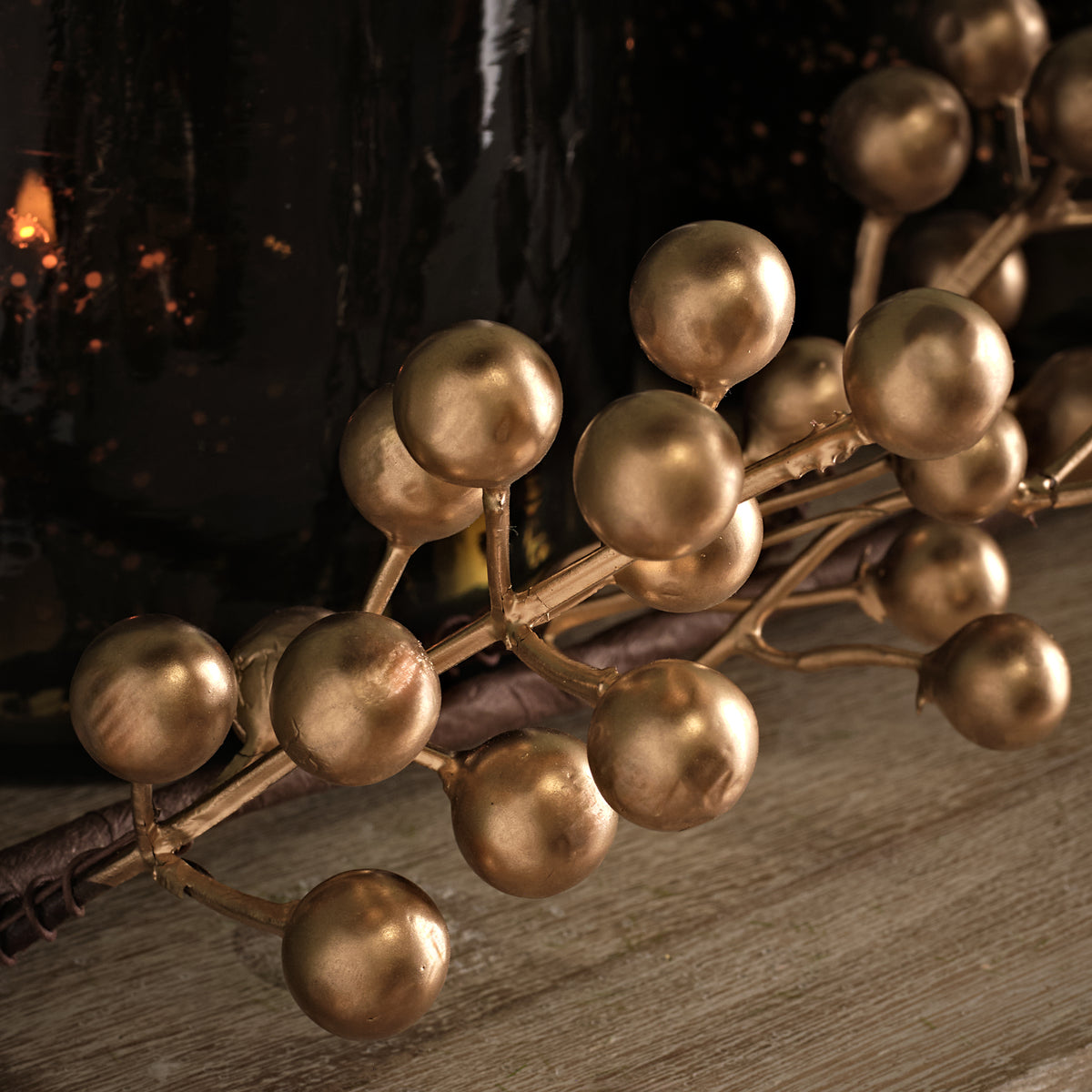Viken 150cm Berry Christmas Garland - Gold - Laura James