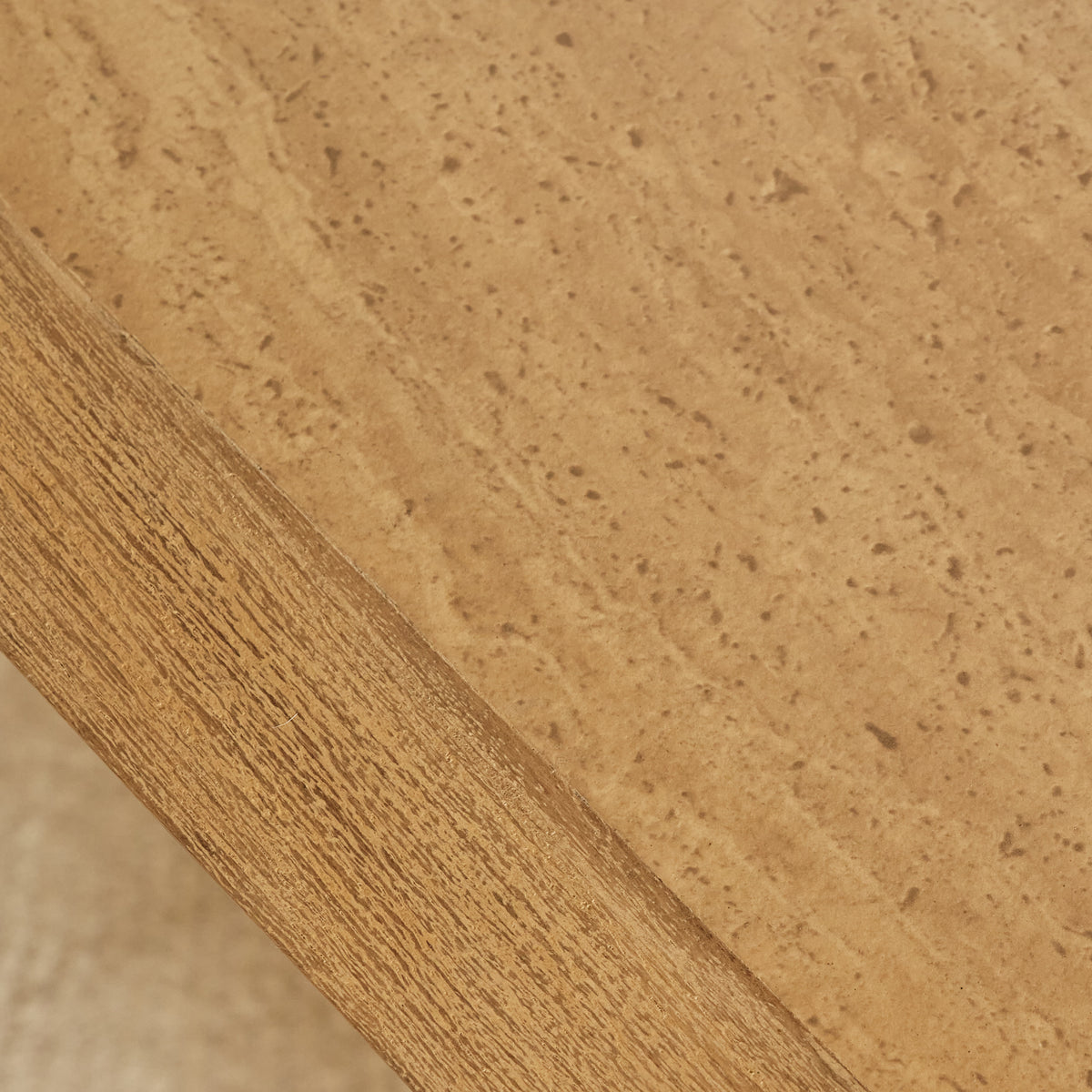 Viola Travertine Effect & Chalked Mango Wood Oval Side Table - Laura James