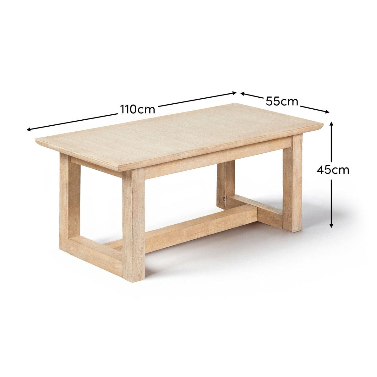 Valdis Mangowood & Travertine Rectangular Coffee Table - Laura James