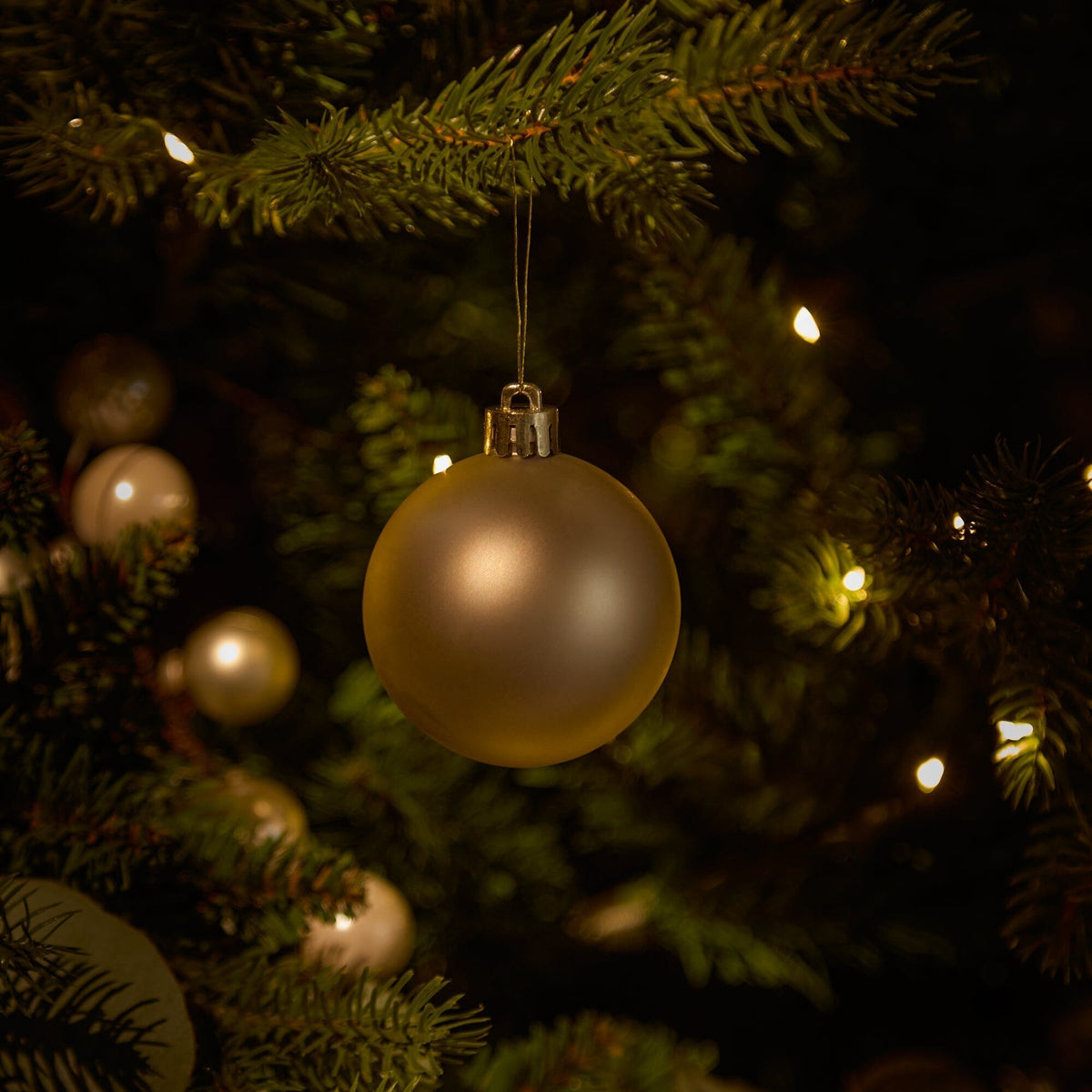 Valen Shatterproof Mixed Baubles - Set of 27 - Pearl Gold - Laura James