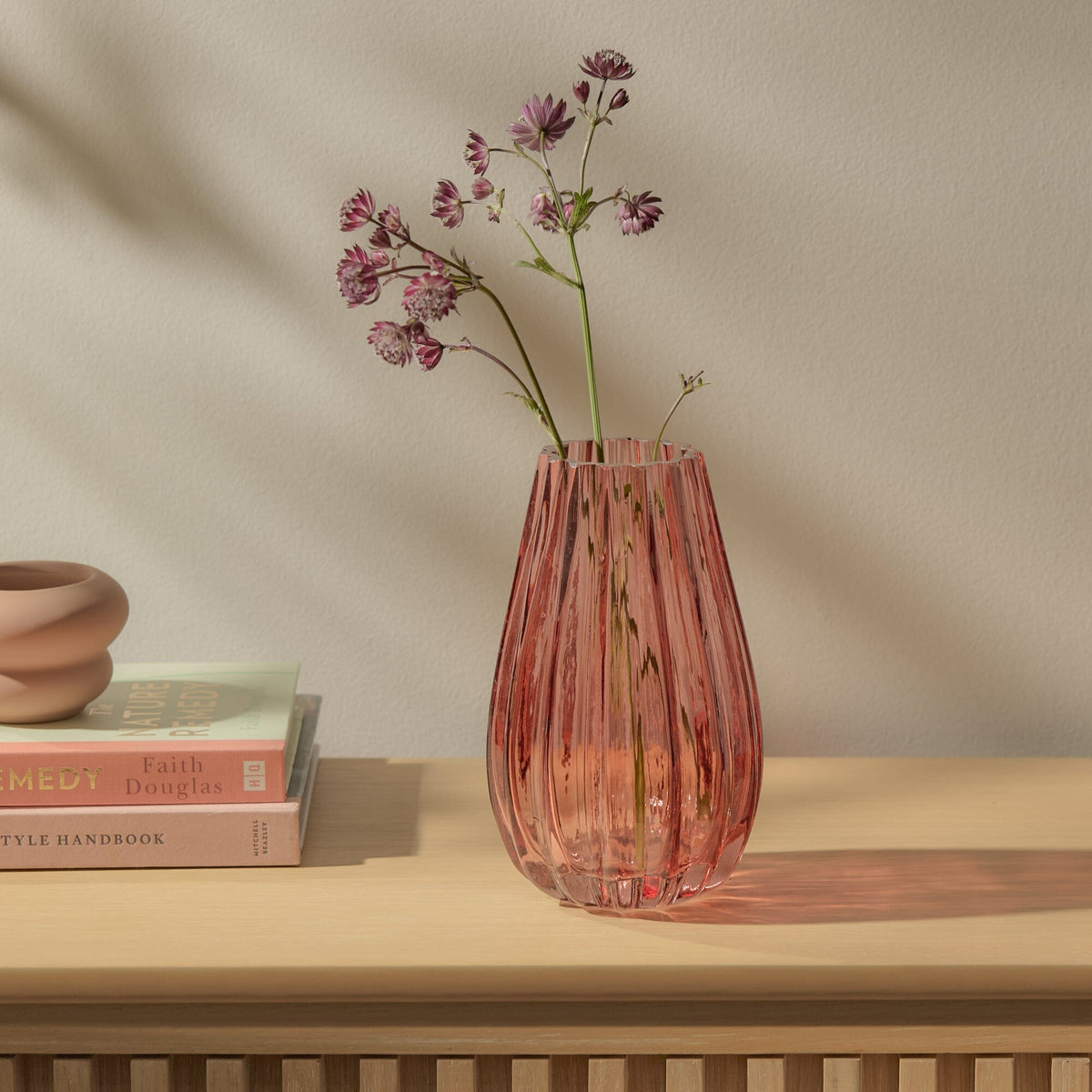 Veneto_20cm_Glass_Vase_Cerise-3 - Laura James