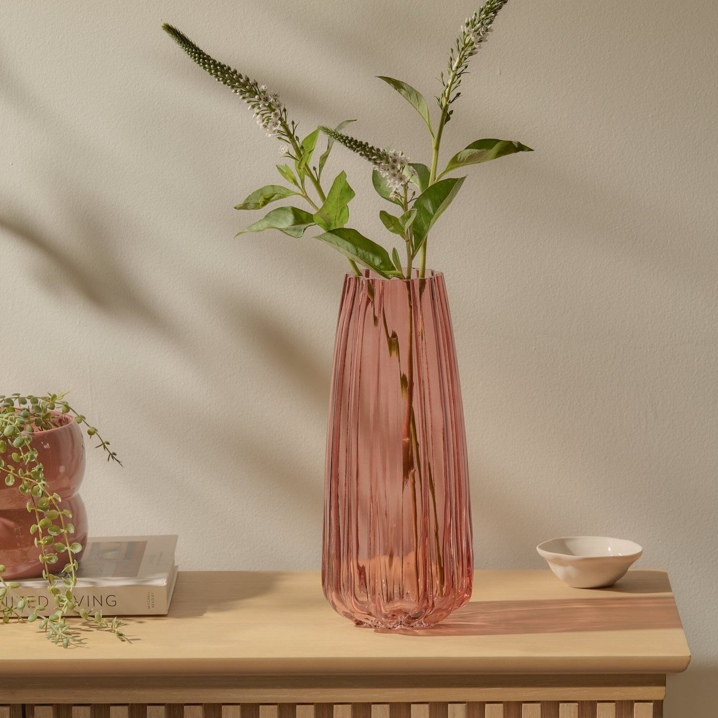 Veneto_29cm_Glass_Vase_Cerise-1 - Laura James