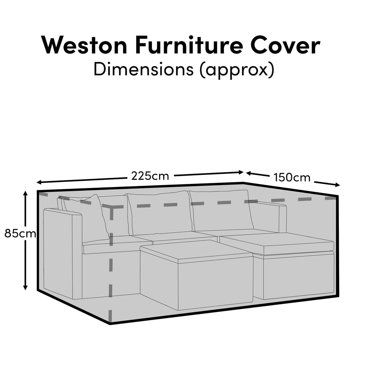Weston Corner Set Raincover - 225x150x85cm