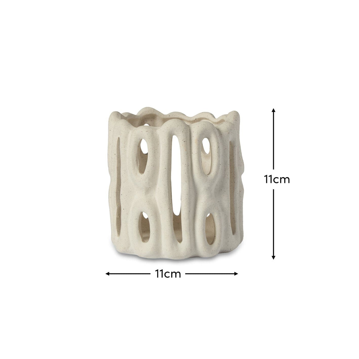Whitton Large Candle Holder - White DIMS - Laura James