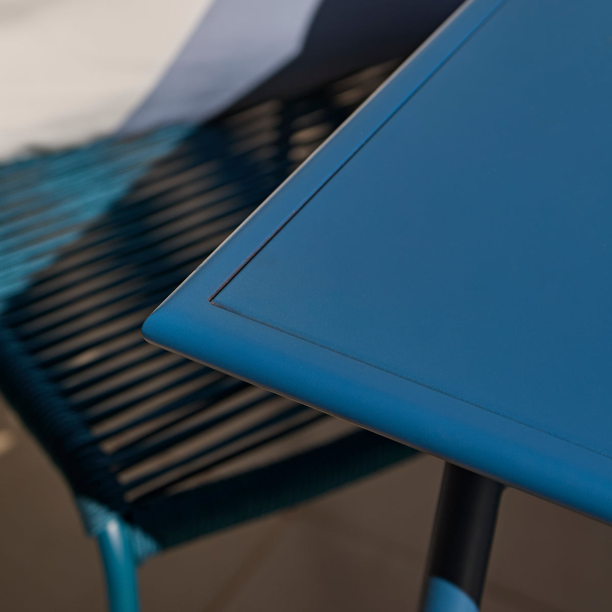 Wilder 6 Seater Blue Dining Table Set with Ryder Chairs - Laura James