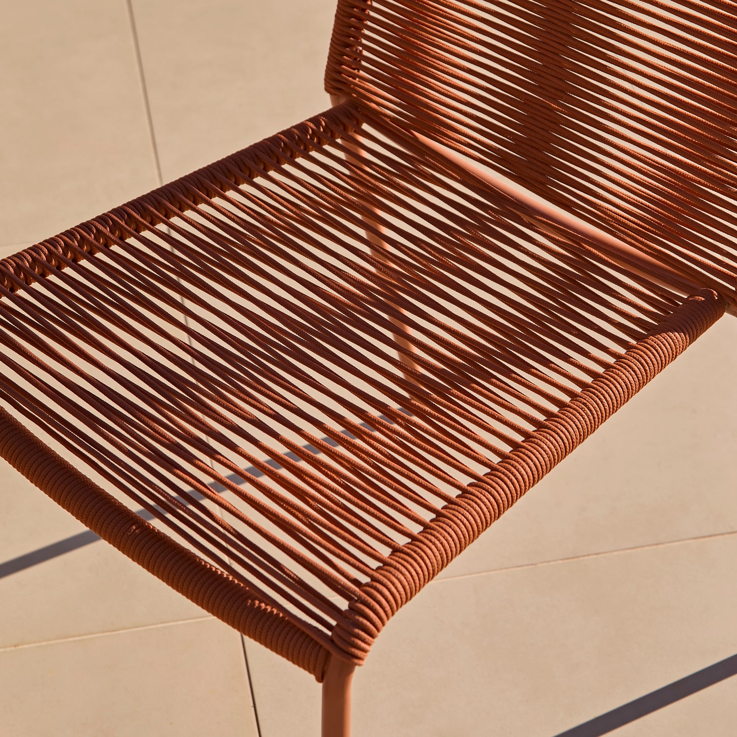 Wilder 6 Seater Blue Garden Dining Set with Ryder Burnt Orange Chairs - Laura James