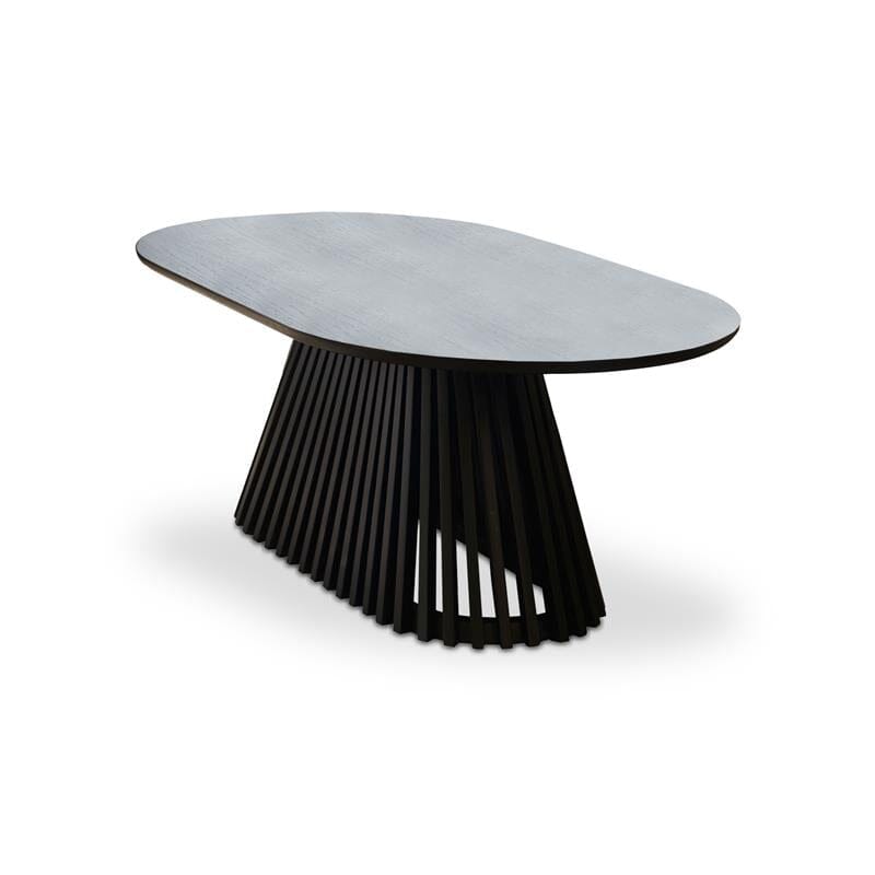 Willow Oval Coffee Table - Black Oak - Laura James