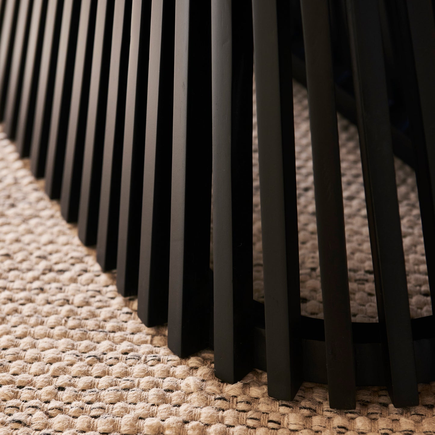 Willow Black Oval Coffee Table - Laura James