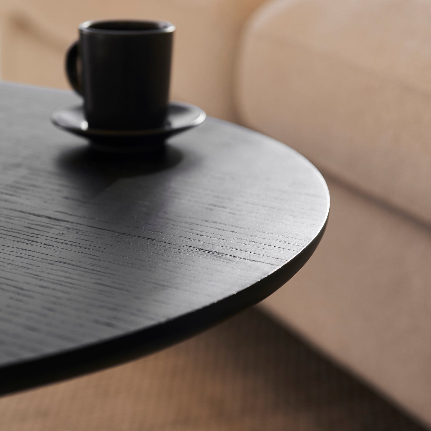 Willow Black Oval Coffee Table - Laura James