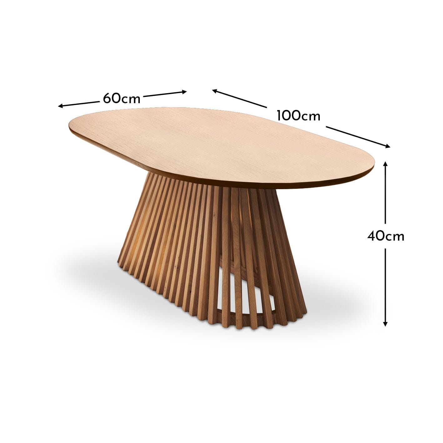 Willow Oval Coffee Table - Pale Oak - Laura James