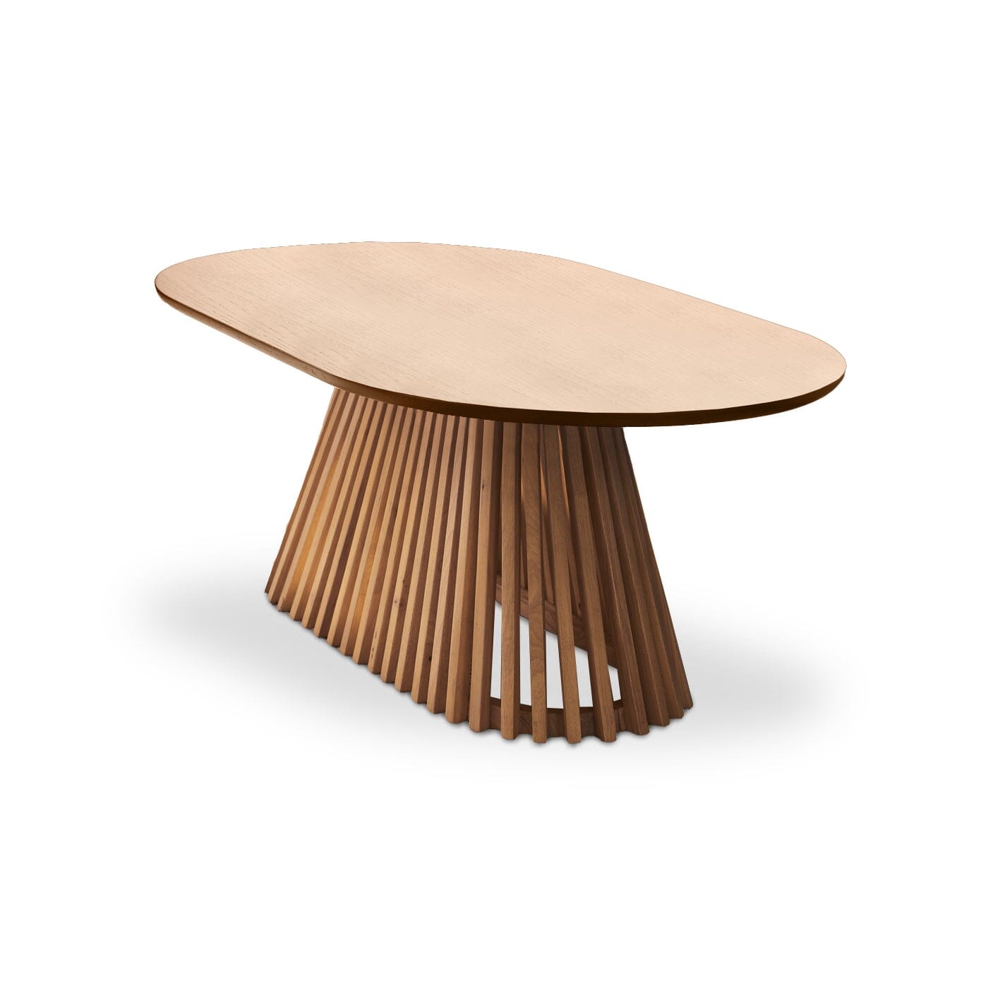 Willow Oval Coffee Table - Pale Oak - Laura James