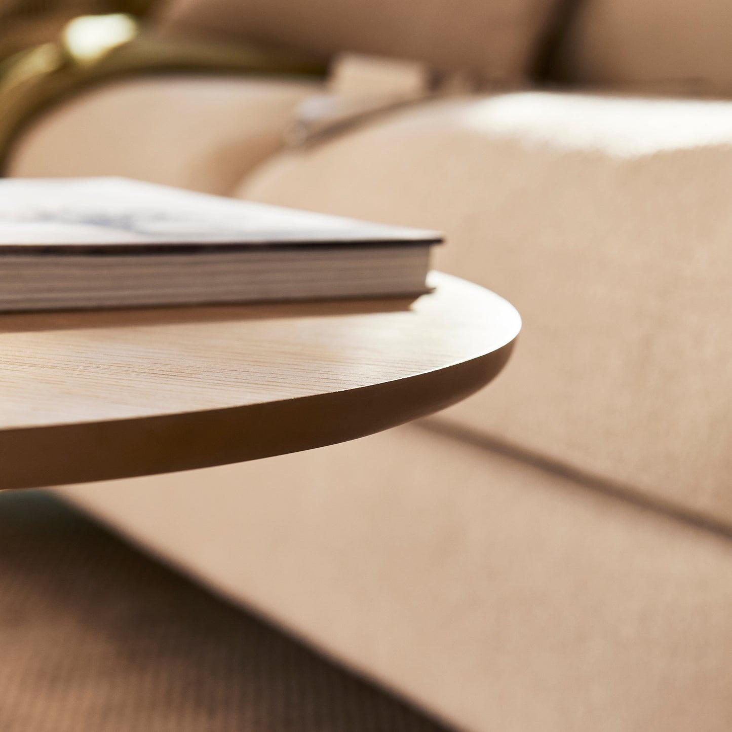 Willow Whitewash Oval Coffee Table - Laura James