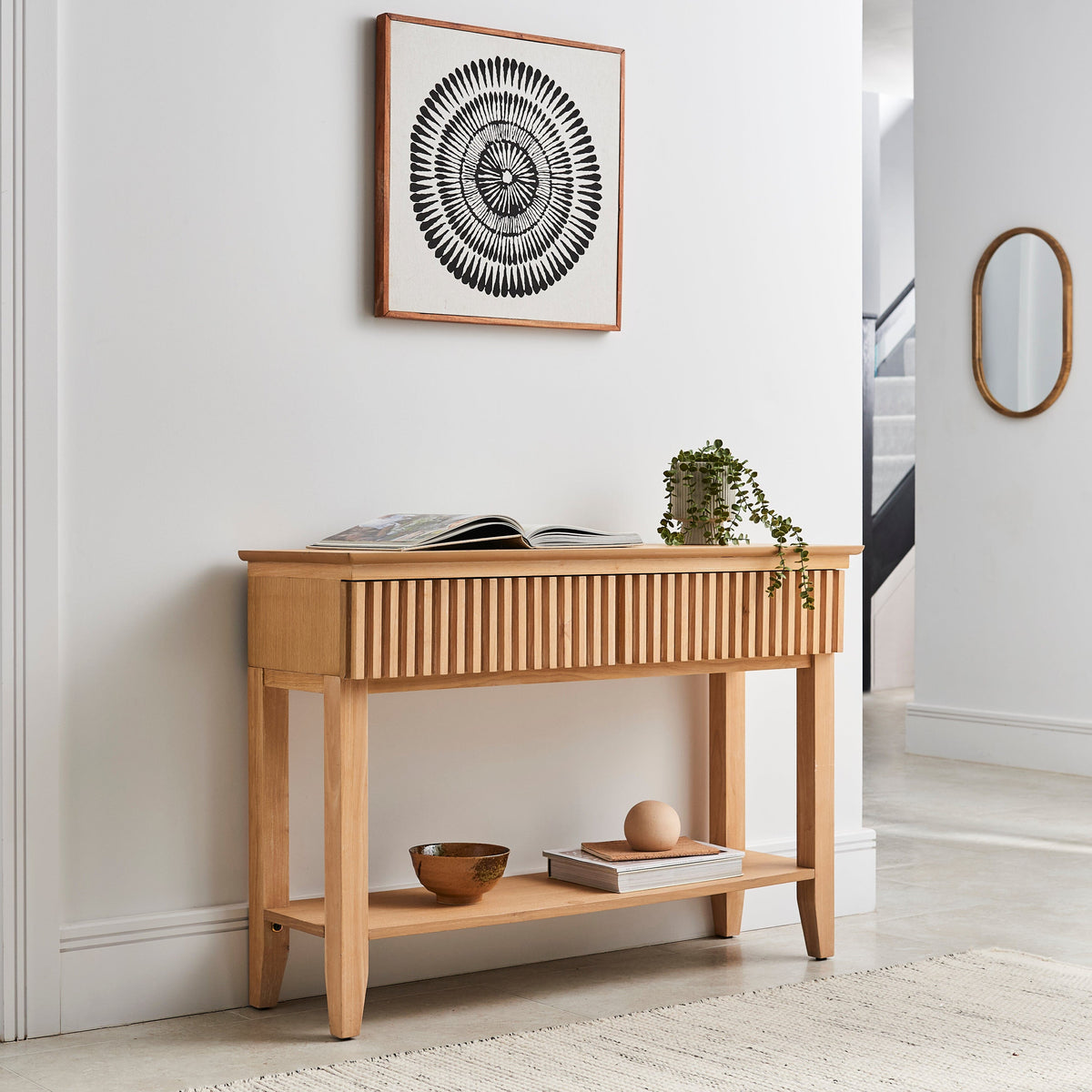 Willow Console Table - Whitewash Oak - Laura James