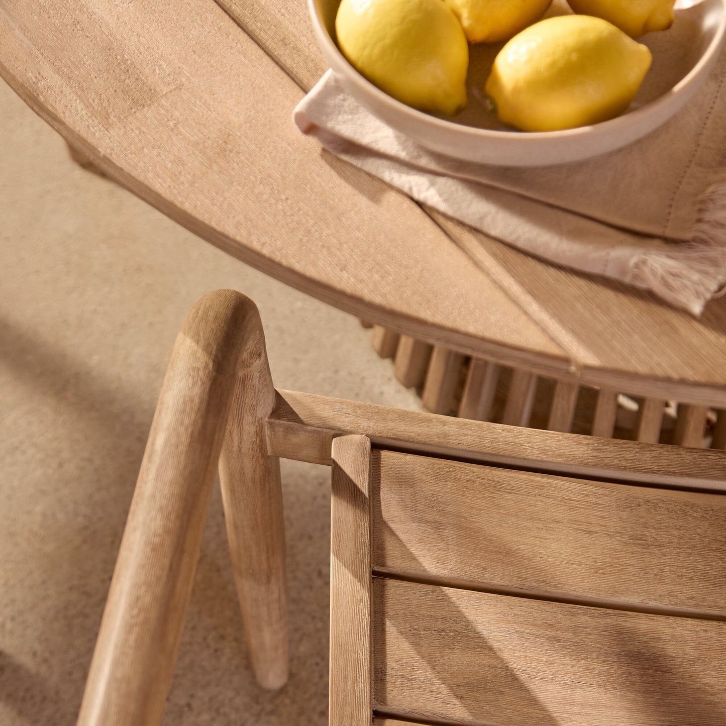 Willow 4 Seater Round Garden Dining Set with Sasha Chairs - Laura James