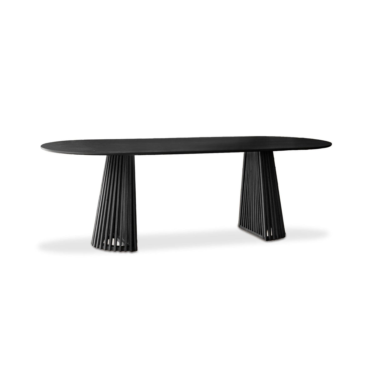 Willow Black Oval Dining Table - Laura James