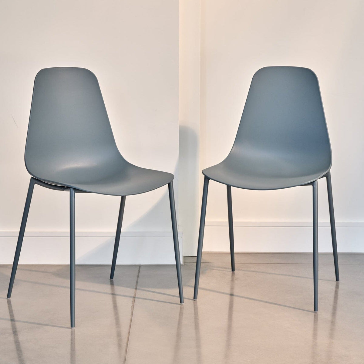 Wren Dining Chair - Set of 4 - Denim Blue - Laura James