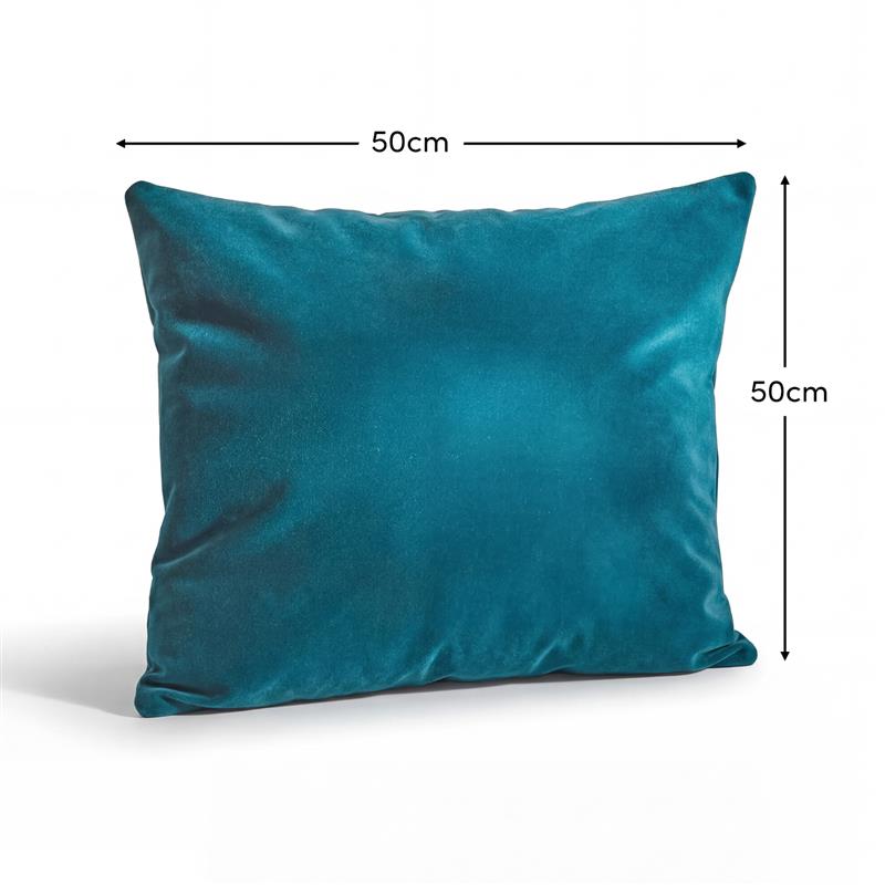 Yelden 50x50cm Scatter Cushion Cover - Deep Teal Velvet - Laura James
