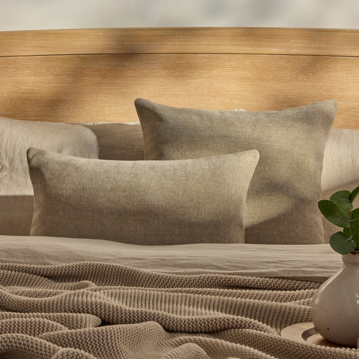 Yelden 50x50cm Scatter Cushion Cover - Mink Taupe - Laura James