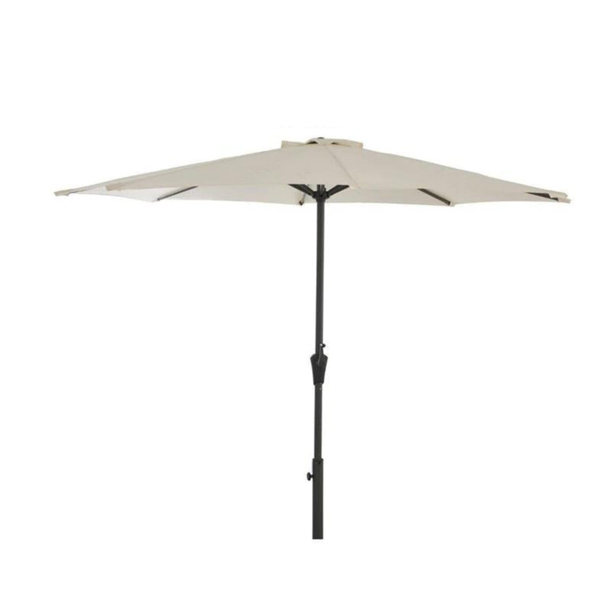 Ashby 8 Seater Wooden Round Garden Dining Set with Arms & Cream Parasol - 160cm - Laura James