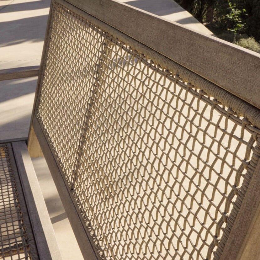 Akira Wooden Rope Folding Bench - Laura James