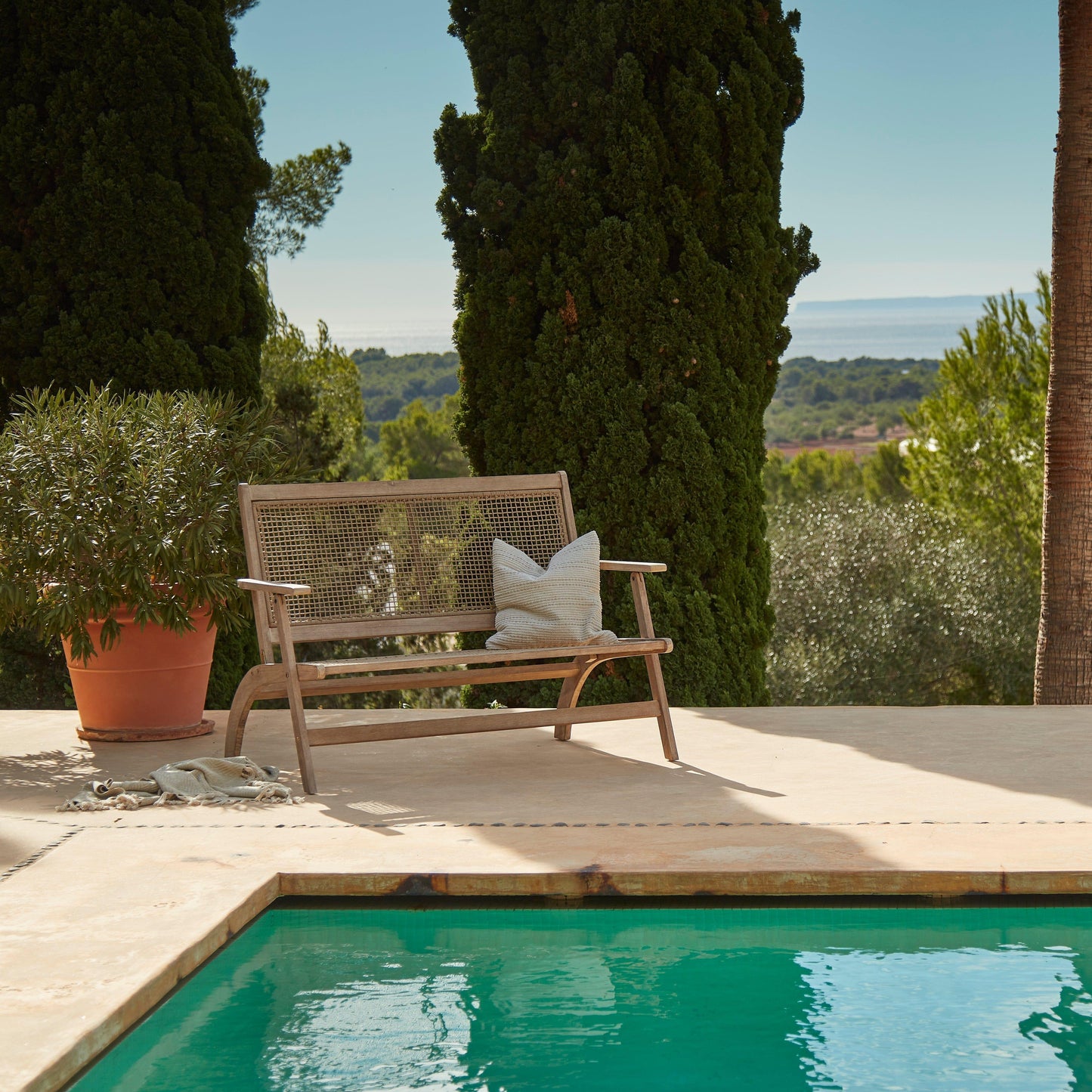 Akira Wooden Rope Folding Bench - Laura James