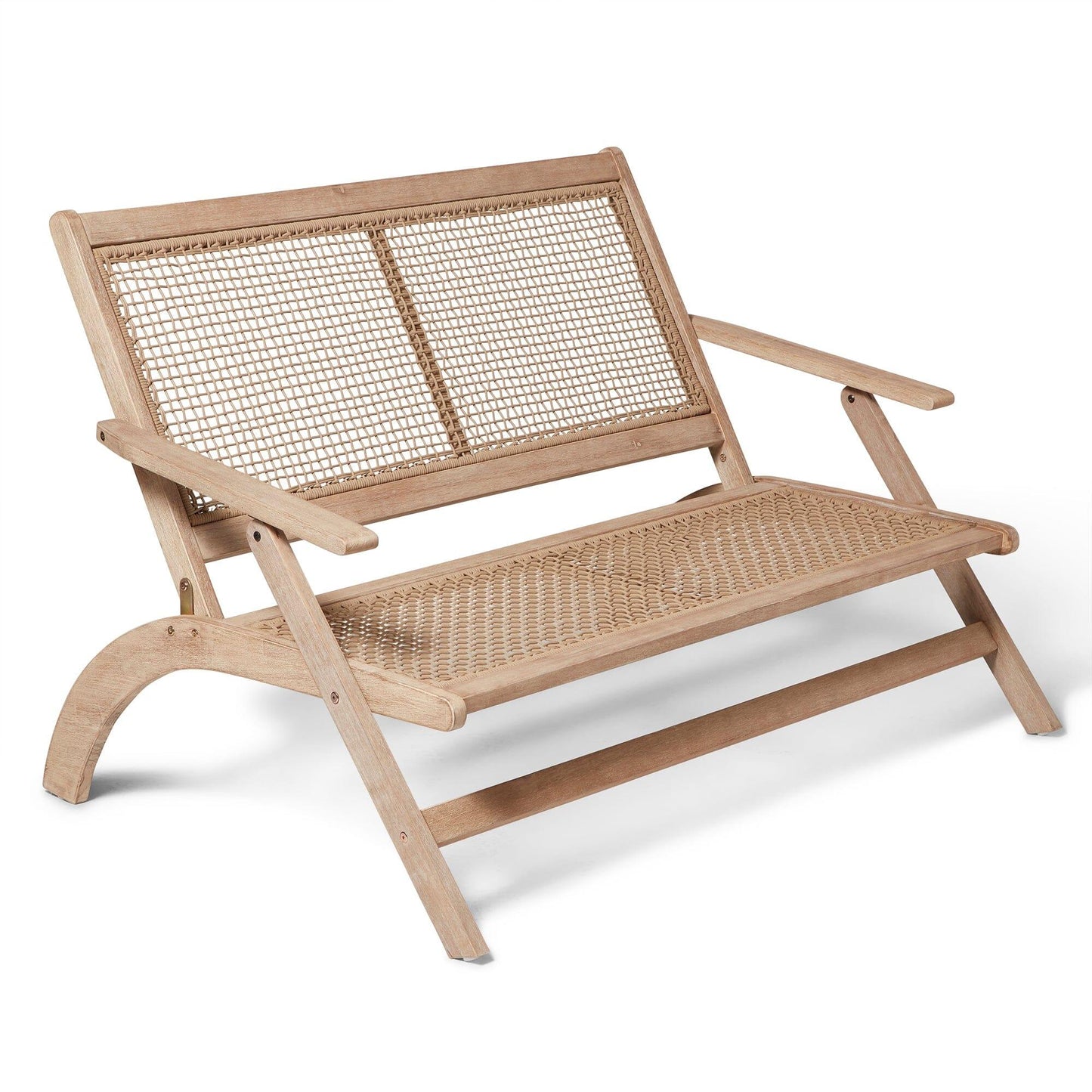 Akira Wooden Rope Folding Bench - Laura James