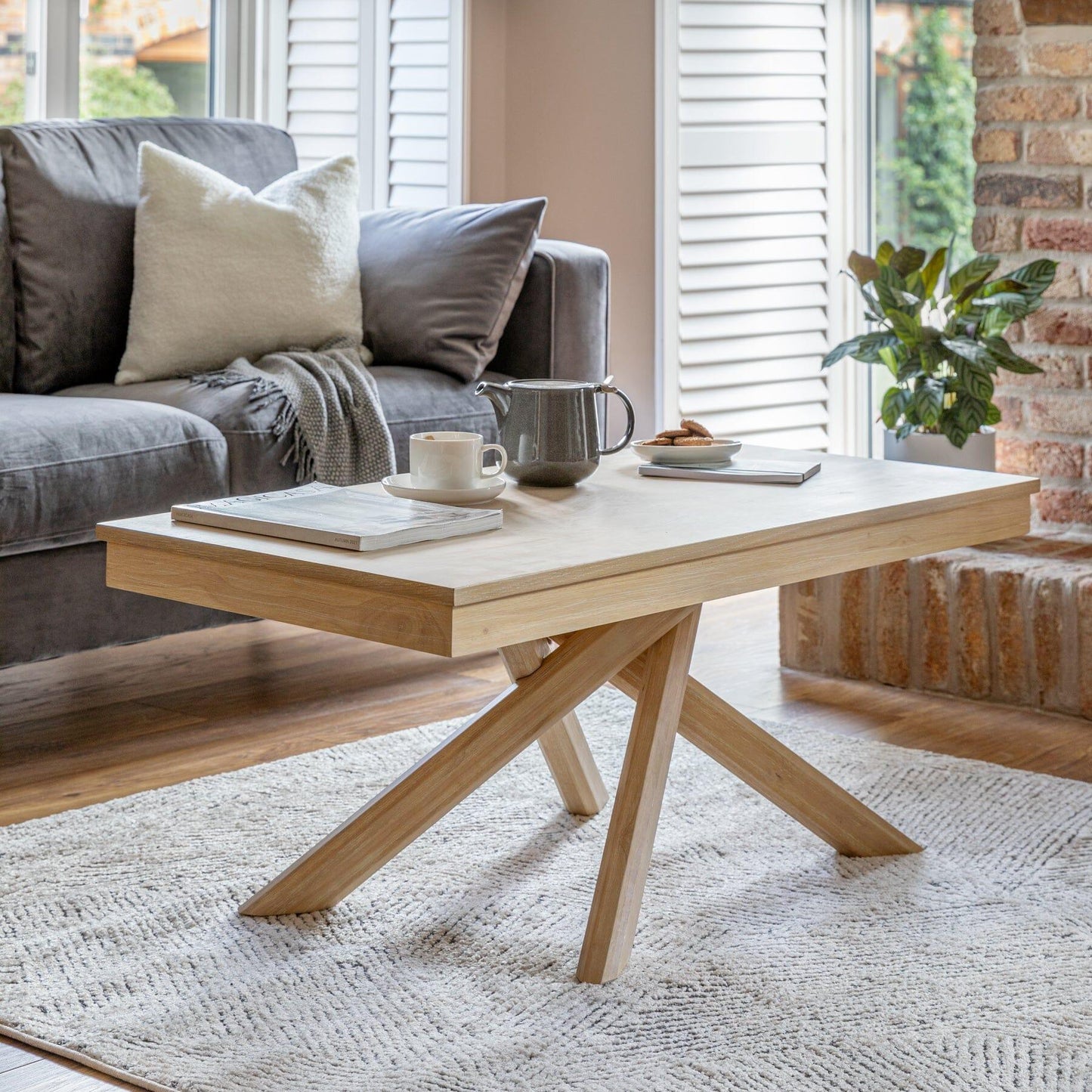 Amelia Coffee Table Whitewash - Laura James