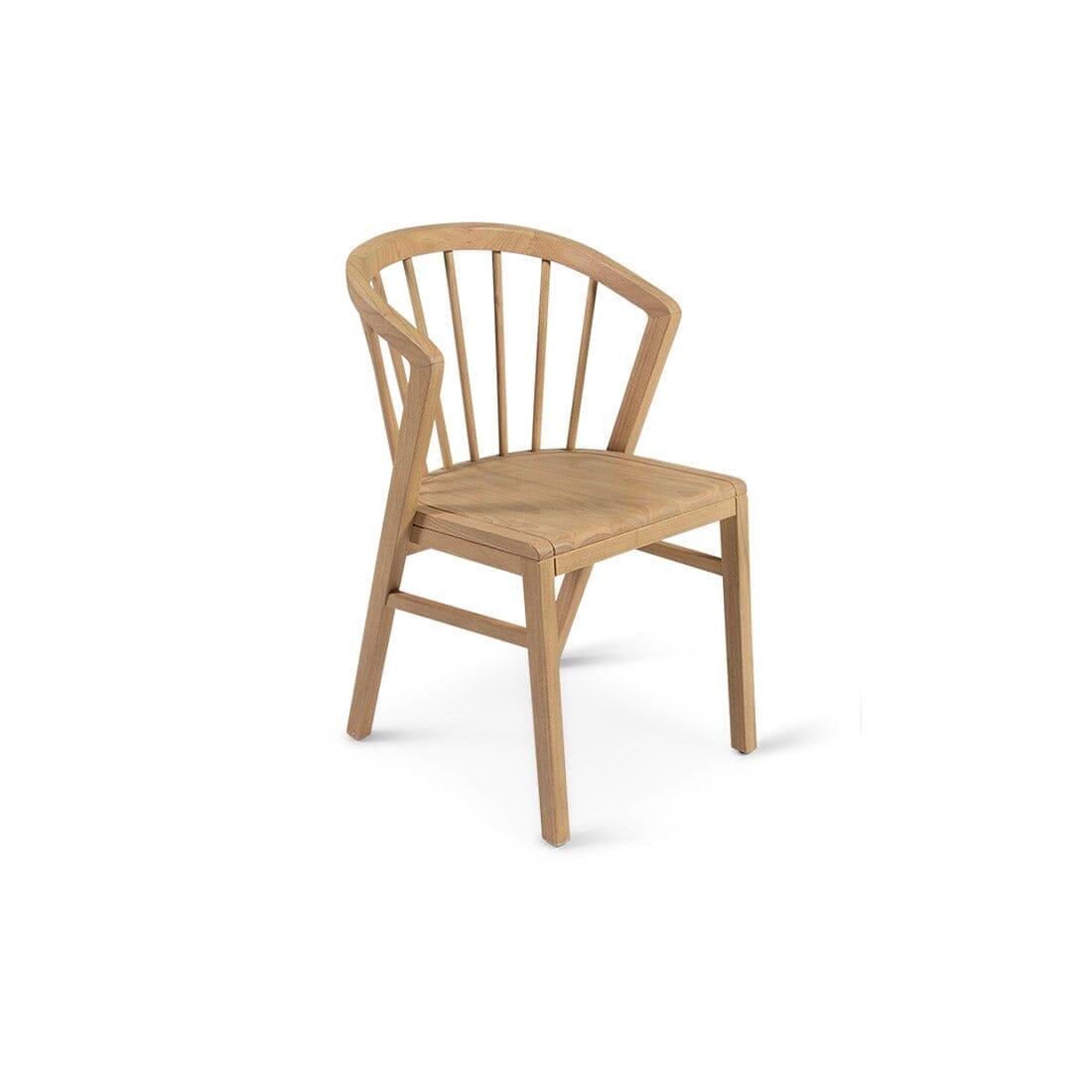 Amelia Whitewash Extendable Dining Table Set - 6 Seater - Light Oak Spindle Back Chairs
