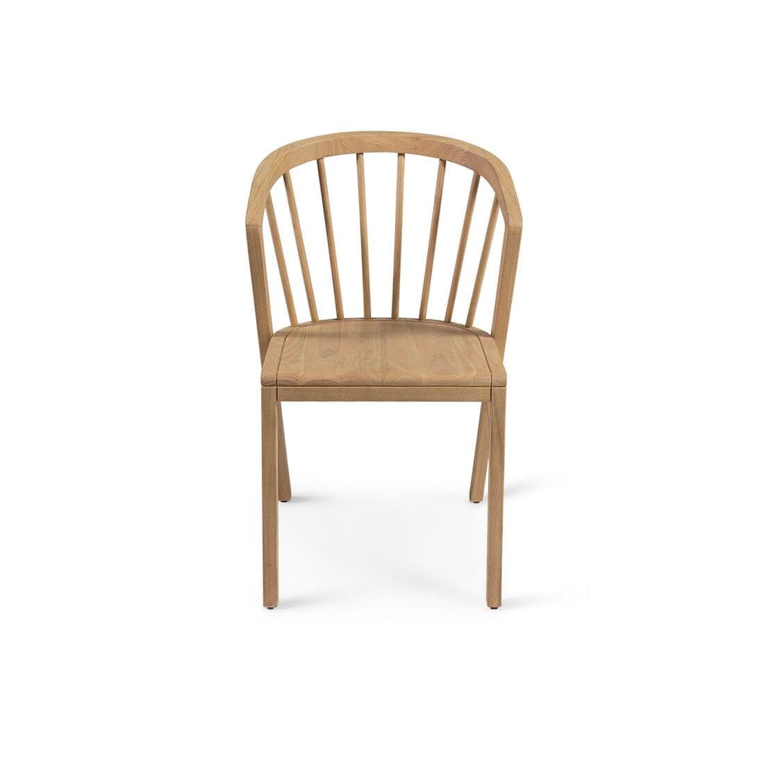 Amelia Whitewash Extending Dining Table Set - 6 Seater - Light Oak Spindle Back Chairs
