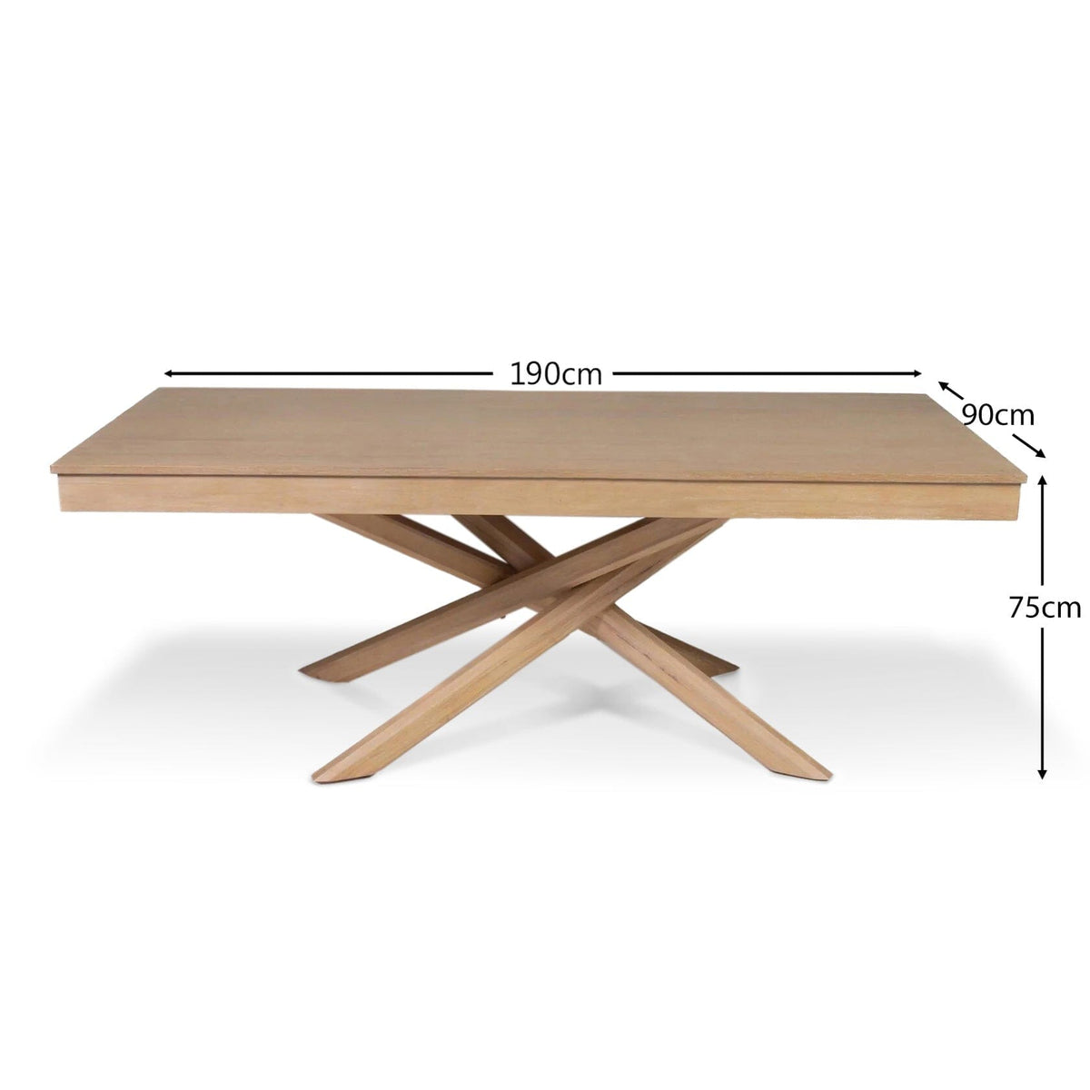 Amelia Whitewash Oak Dining Table -Laura James