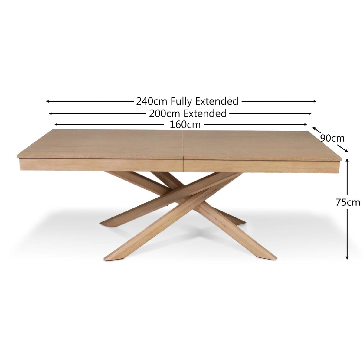 Amelia extending whitewash table - Laura James