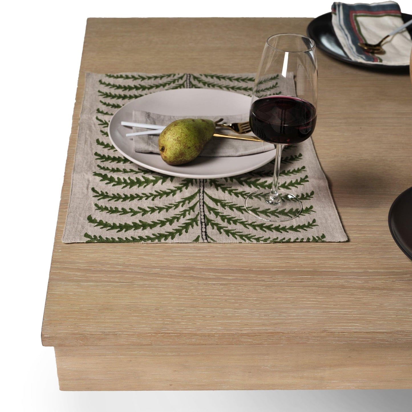 Amelia Whitewash Wood Dining Table - Non Extendable - Black Legs - Laura James