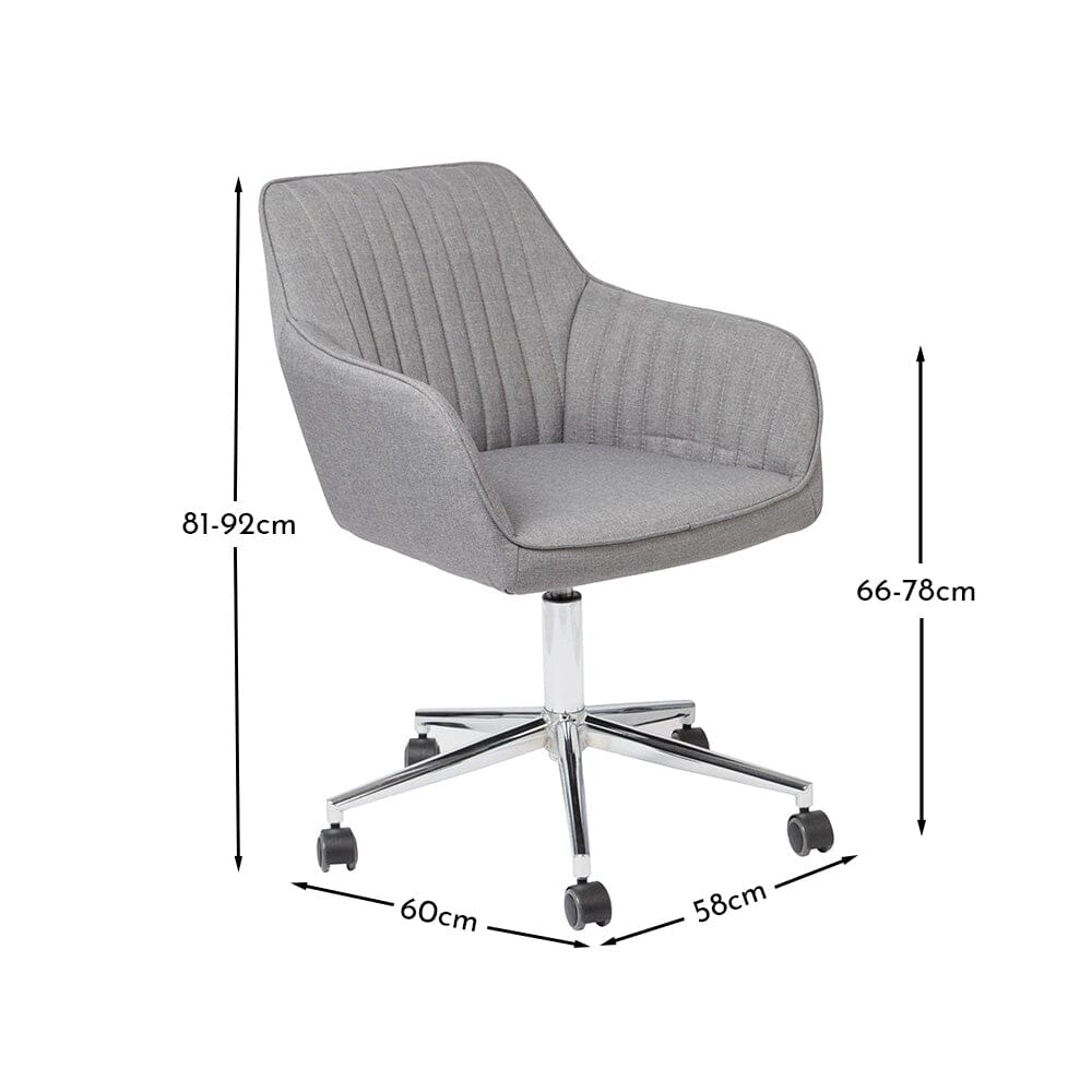 Anna Office Swivel Chair - Grey