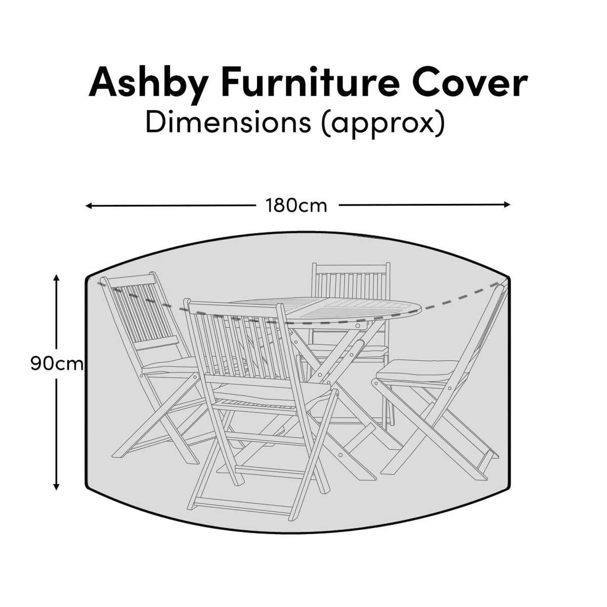 Medium Round Garden Furniture Cover - Ashby - Kemble - Ezra - Laura James