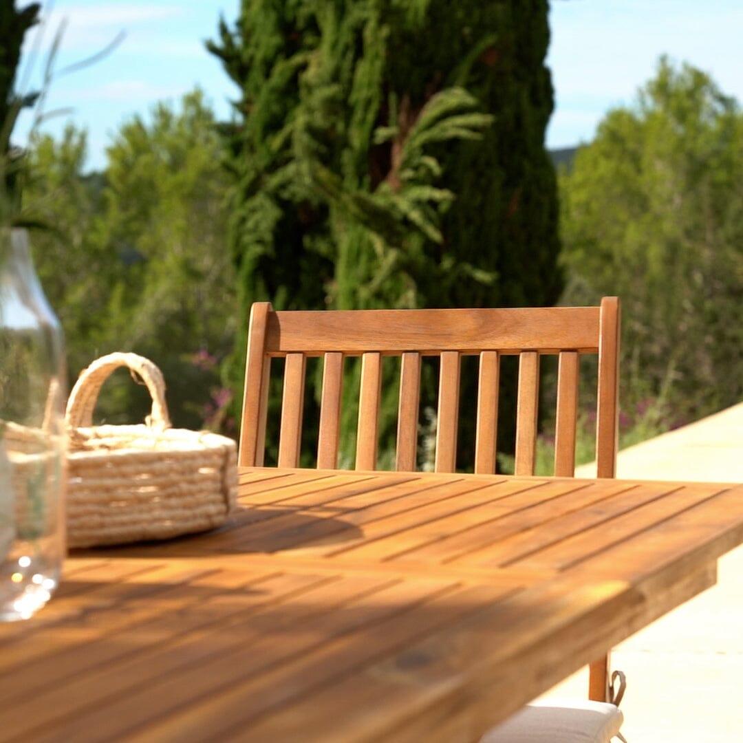 Ashby Wooden Rectangle Folding Table 120cm - Laura James