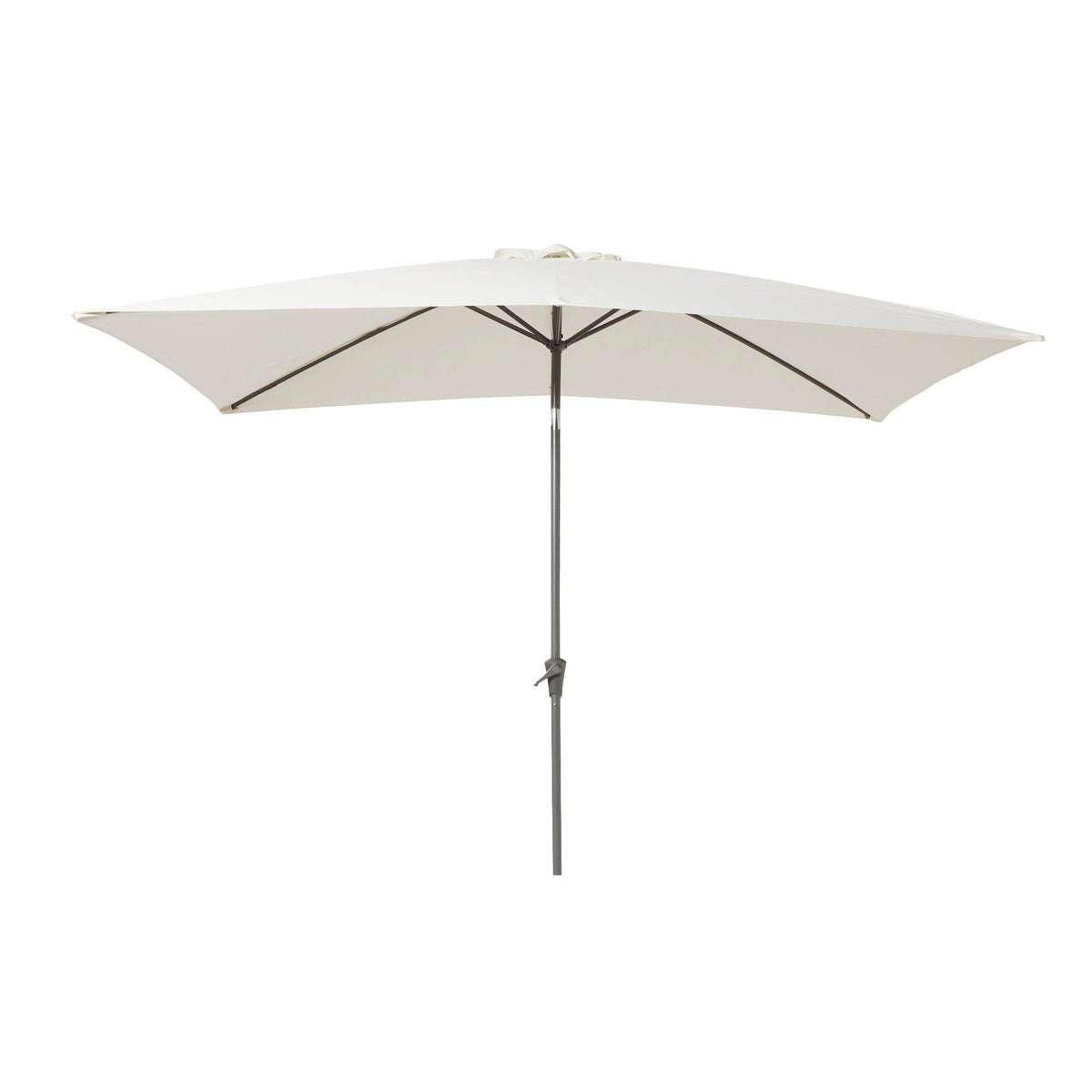 Ashby Outdoor 4 Seater Wooden Rectanglar Armchair Dining Set with Cream Parasol - 120cm - Laura James
