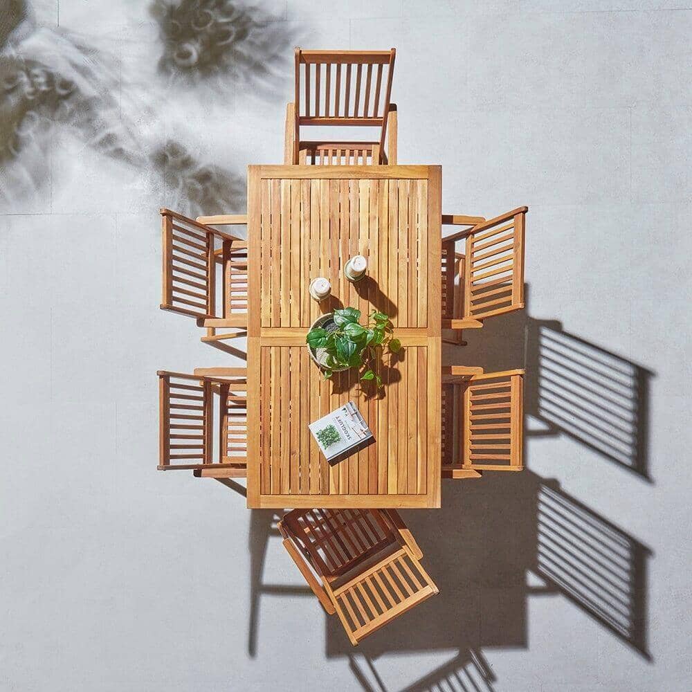 Ashby 6 Seater Wooden Garden Dining Set - 150cm