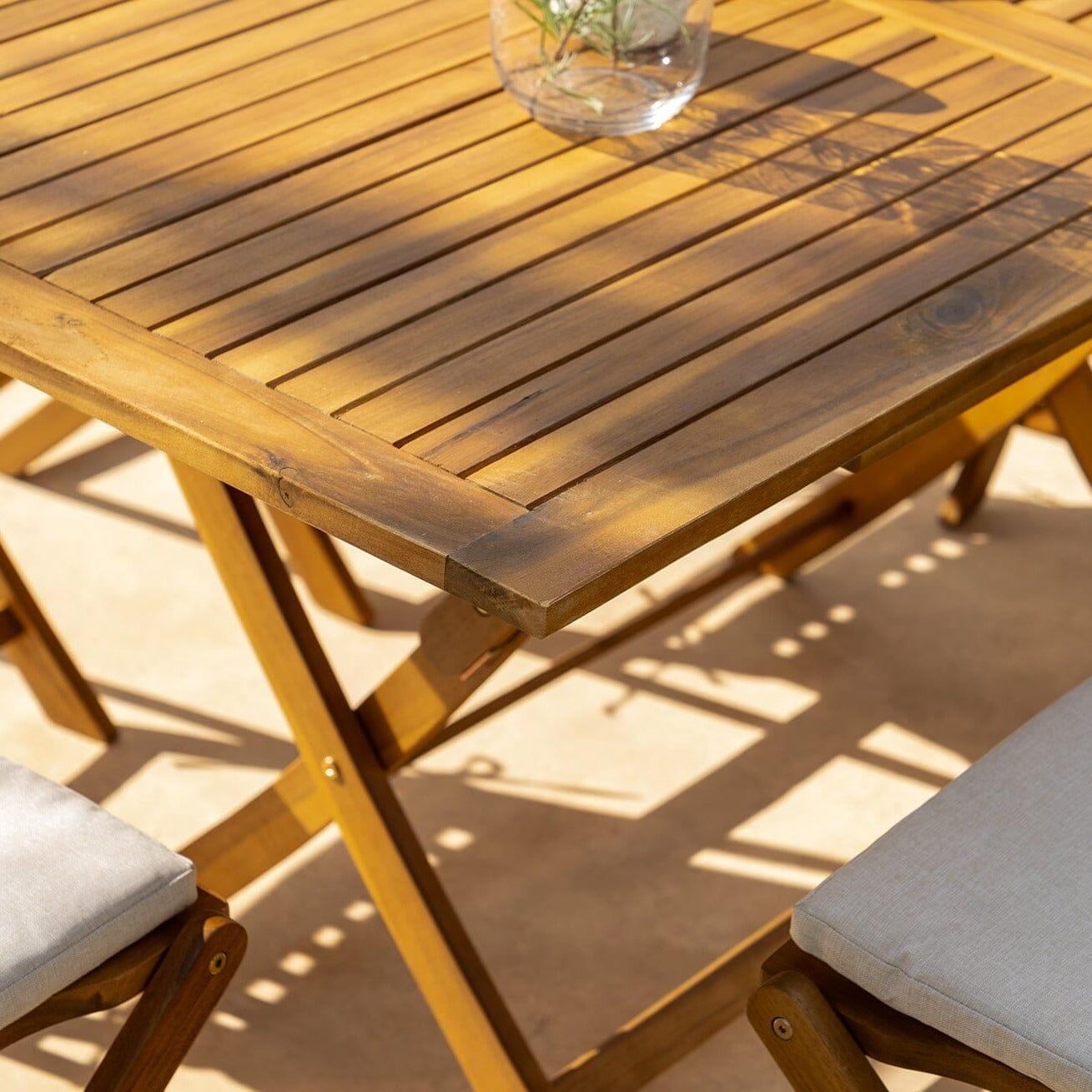 Ashby 4 Seater Wooden Rectangular Garden Dining Set - 120cm - Laura James