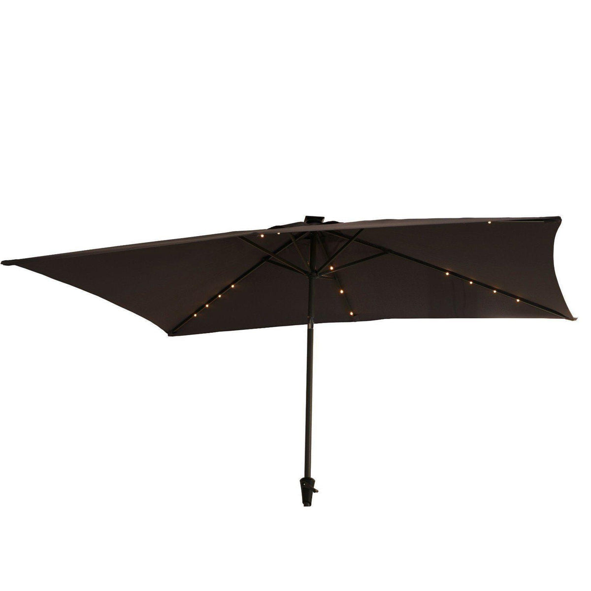 Ashby 6 Seater Wooden Garden Dining Set and Premium LED Grey Parasol - 150cm - Laura James