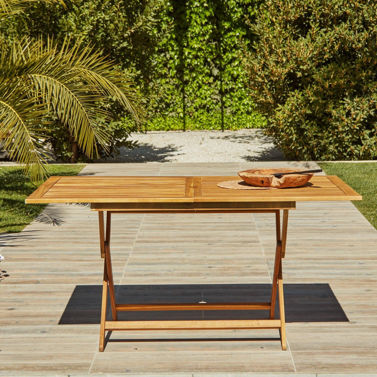 Ashby 6 Seater Wooden Rectangular Garden Dining Set with Cream LED Premium Parasol - 150cm - Laura James