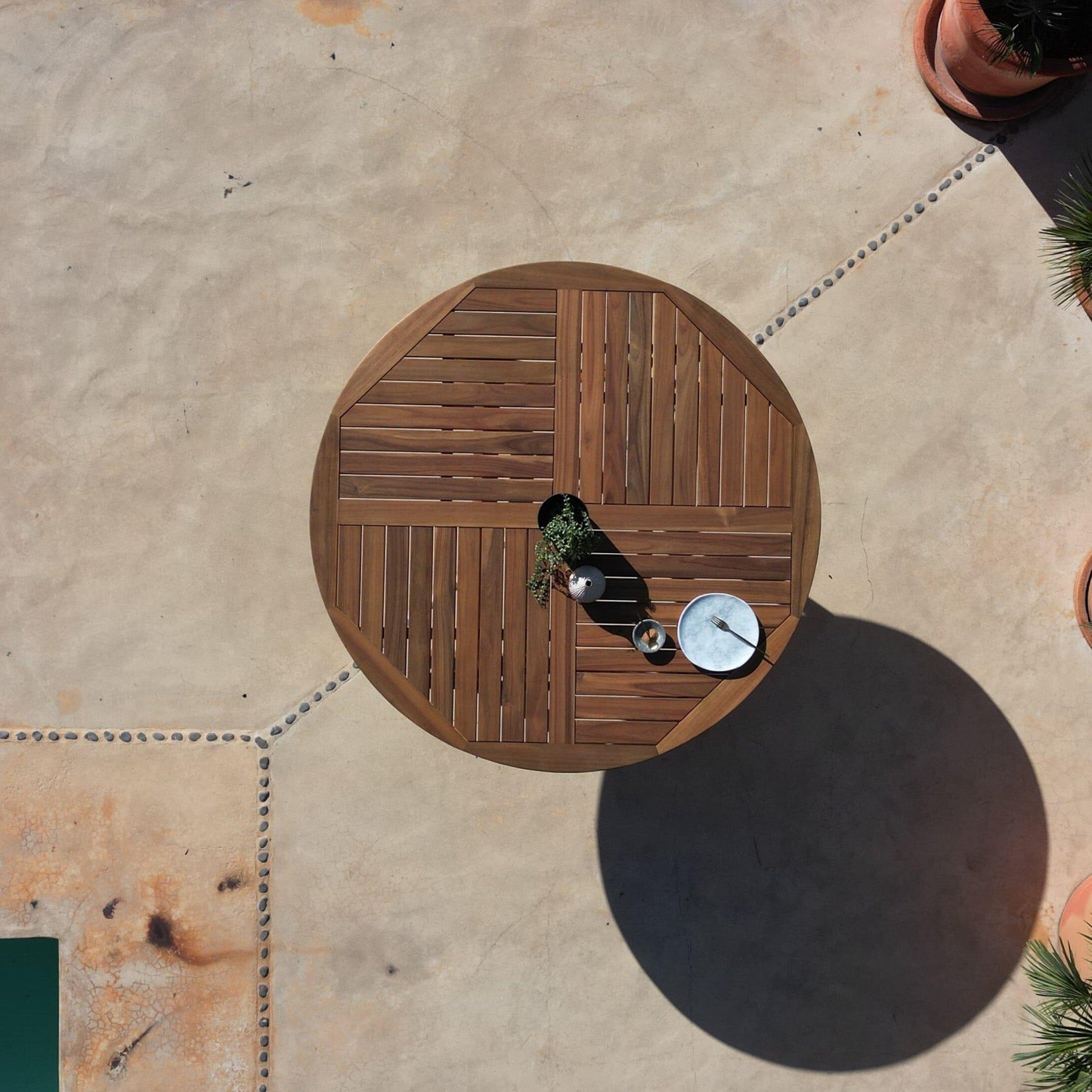 Ashby 8 Seater Wooden Round Folding Dining Table - 160cm - Laura James