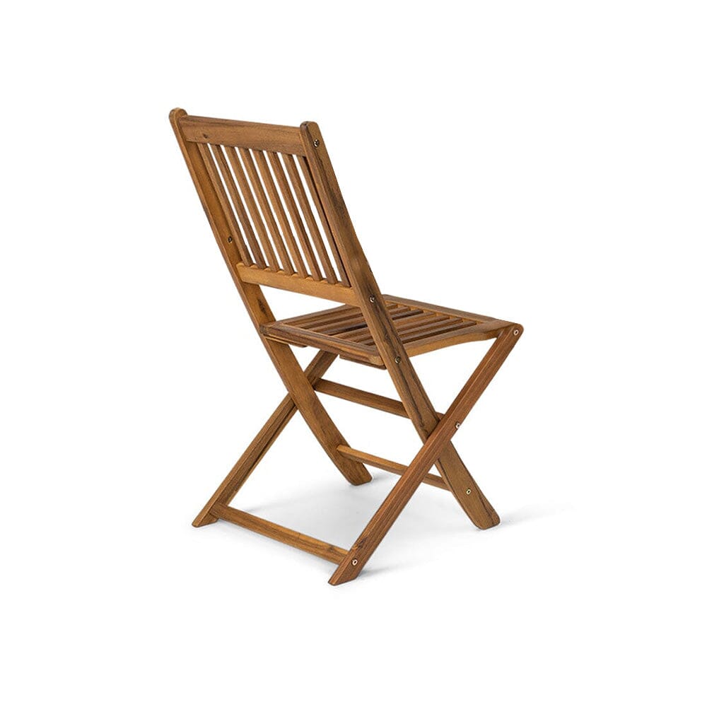Ashby Wooden Armless Garden Folding Chairs - Set of 2 - Laura James