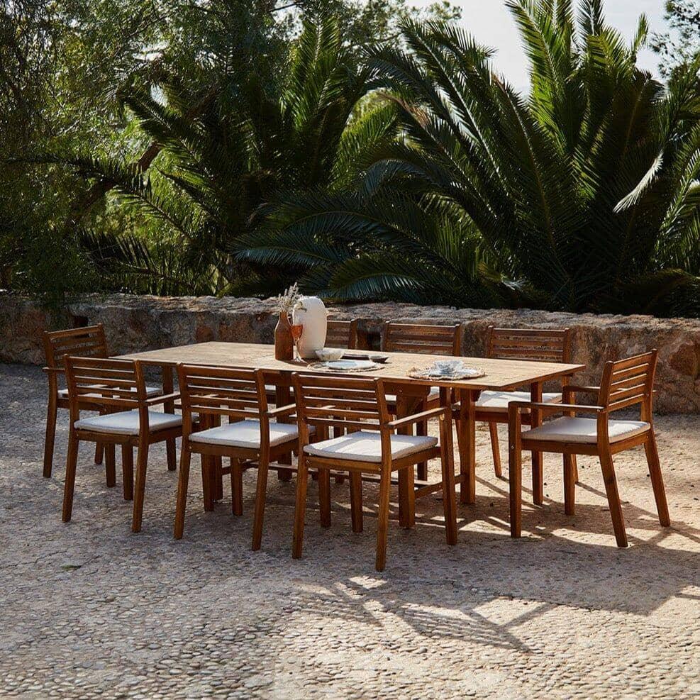 Aspen 8 Seater Wooden Garden Dining Set - 160-240cm - Laura James
