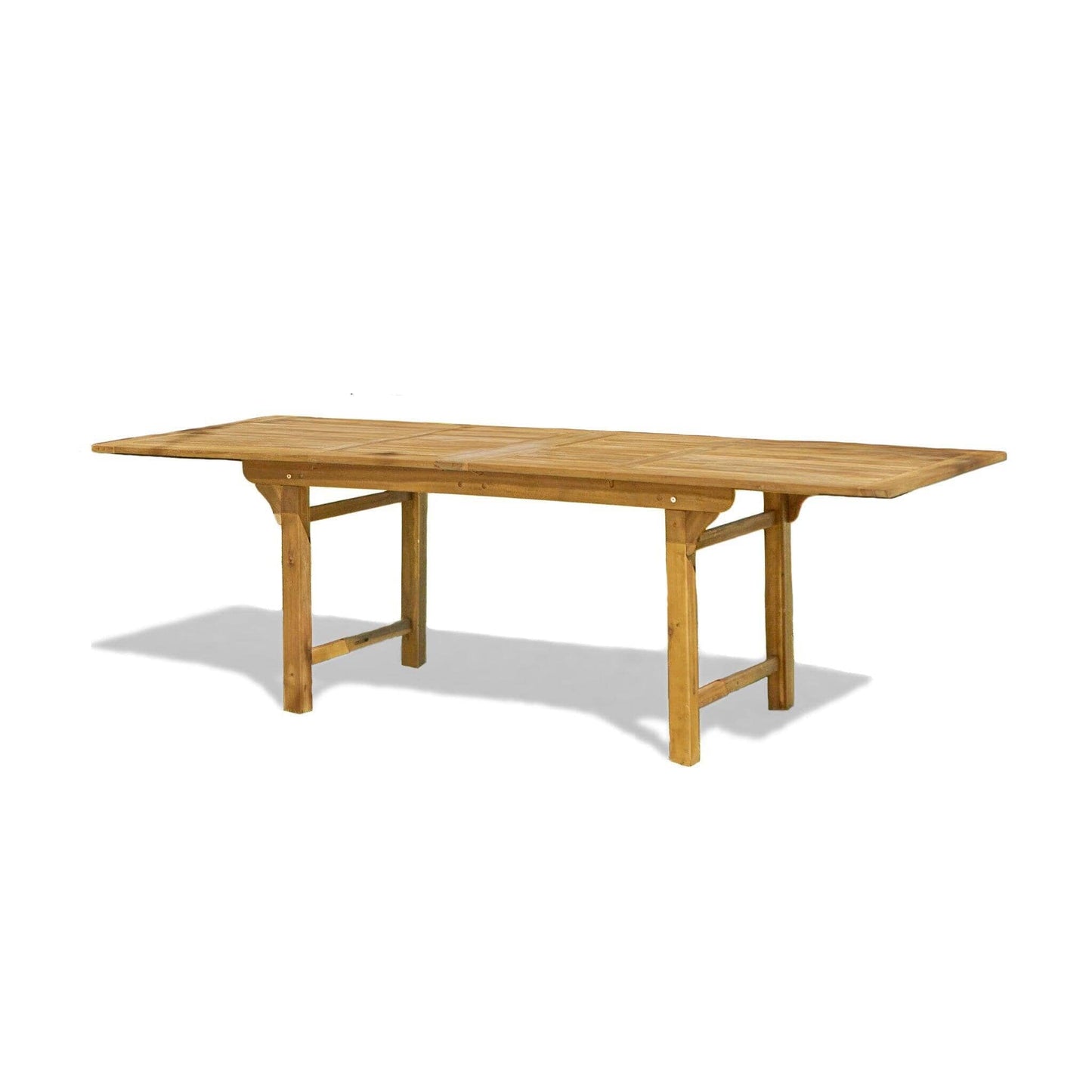 Aspen 8 Seater Wooden Extendable Garden Dining Set with Cushions - Cream LED Premium Parasol