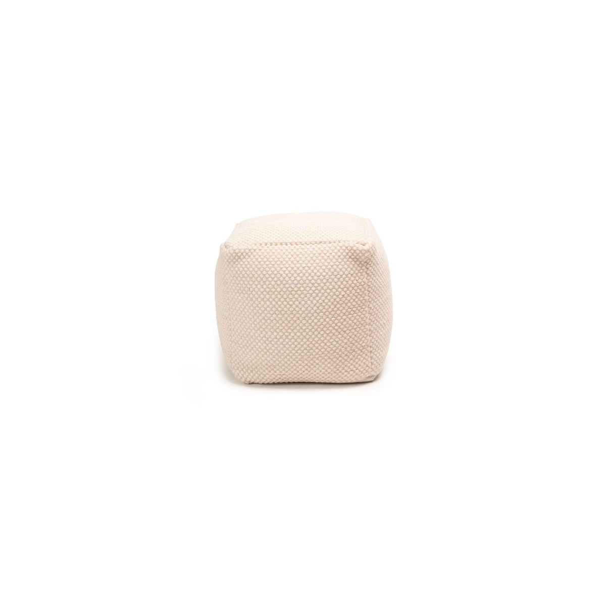 OUTLET - Atcham Wool & Cotton Ottoman Stool - Clay/Natural